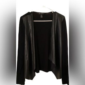 I.N.C Women’s Front leather cardigan. Size M, like new.